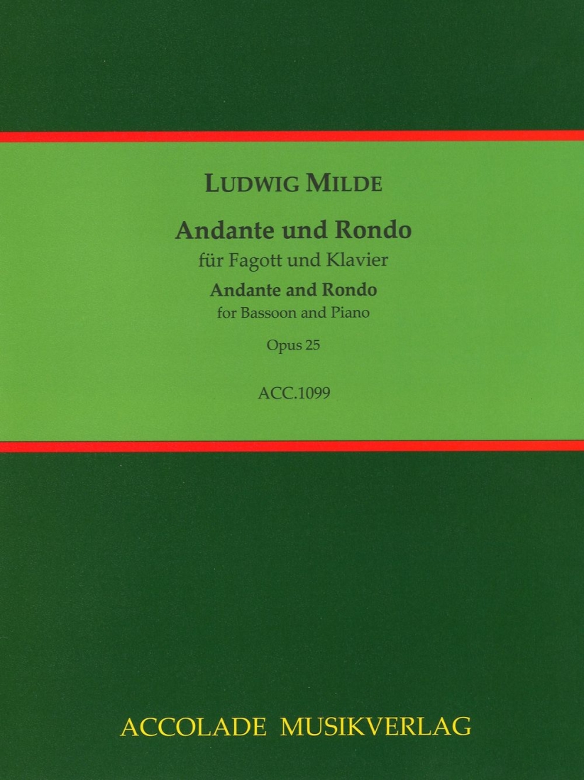 Andante and Rondo op. 25 - Milde/Koenigsbeck - Bassoon/Piano - Book