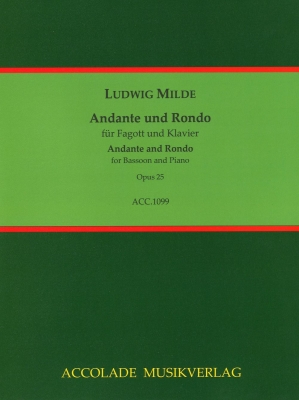 Accolade Musikverlag - Andante and Rondo op. 25 - Milde/Koenigsbeck - Bassoon/Piano - Book