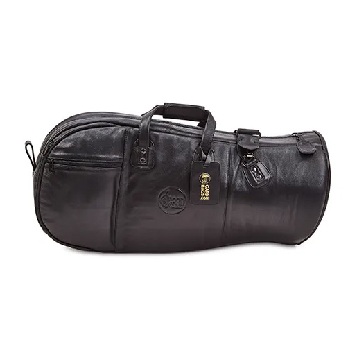 Leather Baritone Horn Gig Bag - Black