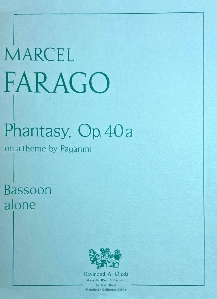 Phantasy, op 40a on a Theme by Paganini - Farago - Bassoon
