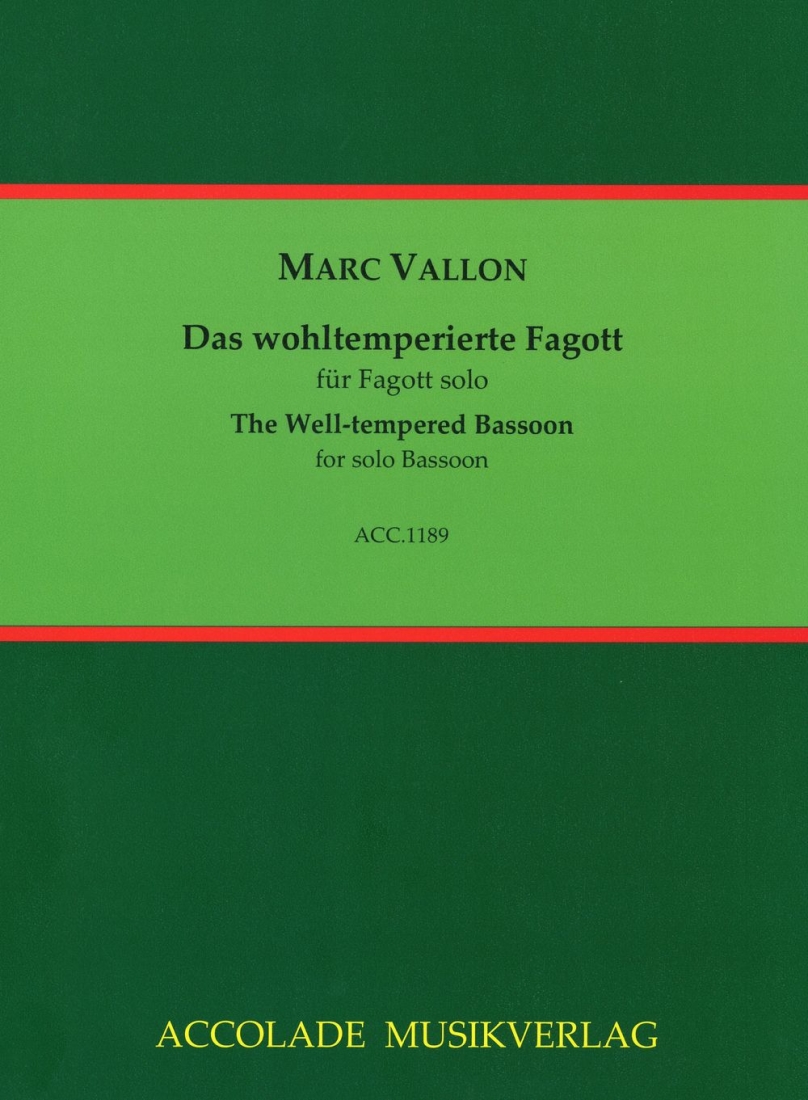 The Well-Tempered Bassoon - Bach/Vallon - Bassoon - Book