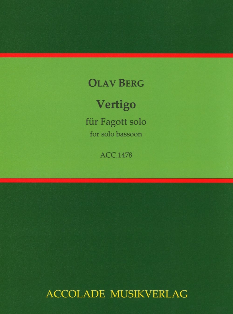 Vertigo - Berg - Solo Bassoon - Book