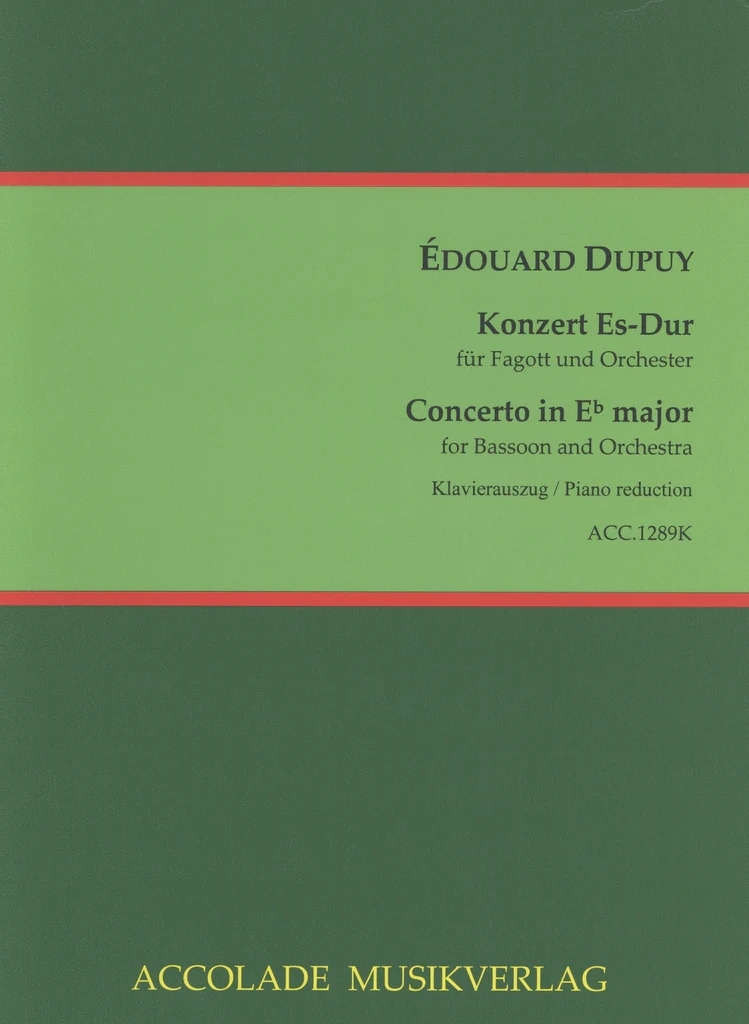 Concerto in E-flat Major - Dupuy/Colombo - Bassoon/Piano - Book