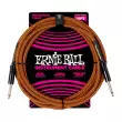 Ernie Ball - C\u00e2ble tress\u00e9 pour instrument (fiches droites, gaine \u00ab\u00a0tarte \u00e0 la citrouille\u00a0\u00bb, 10\u00a0pieds)