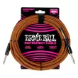 Ernie Ball - 18 Braided Instrument Cable, Straight\/Straight - Pumpkin Pie