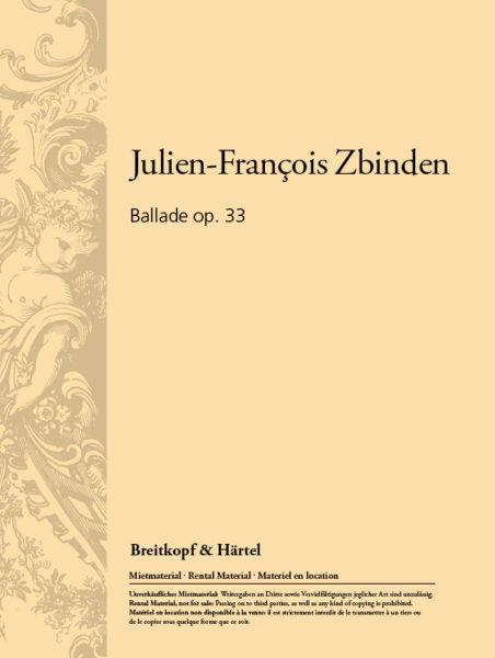 Ballad, Op.33  - Zbinden - Bassoon/Piano - Book