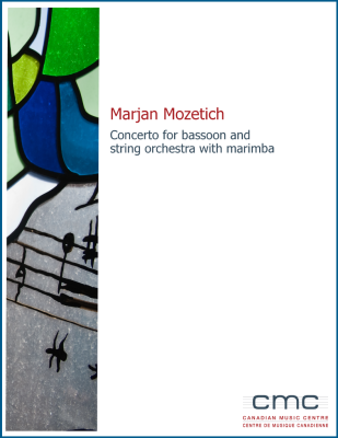 Canadian Music Centre - Concerto for bassoon and string orchestra with marimba - Mozetich - Score - Book