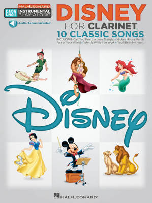 Disney For Clarinet-Easy Instrumental Play-Along - Book/On-line Audio Tracks