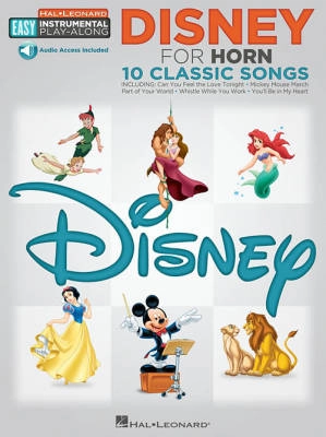 Hal Leonard - Disney For Horn-Easy Instrumental Play-Along - Book/On-line Audio Tracks