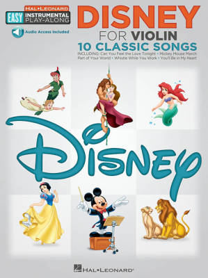 Disney For Violin-Easy Instrumental Play-Along - Book/On-line Audio Tracks