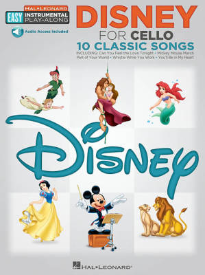 Disney For Cello-Easy Instrumental Play-Along - Book/On-line Audio Tracks