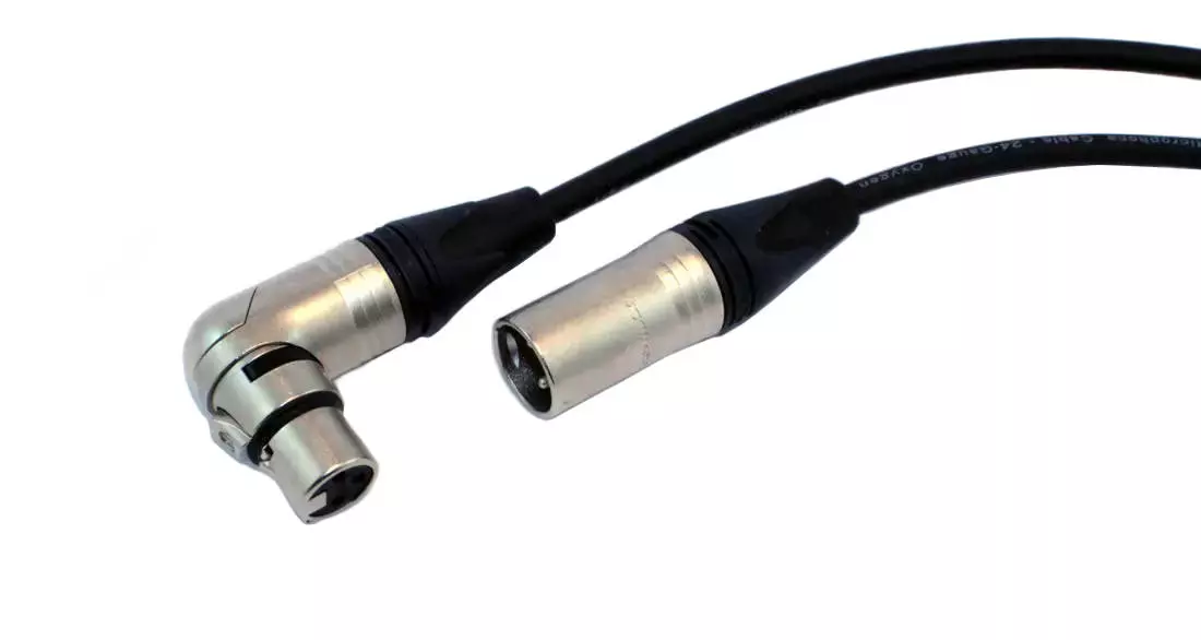 Standard Series Microphone Cable - 90 degree female - 25 foot