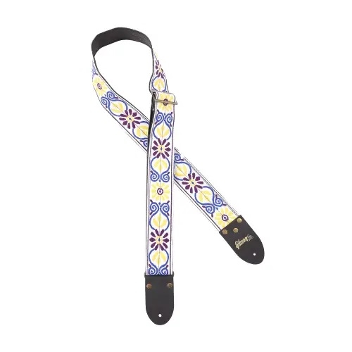 The Sunflower Guitar Strap - White