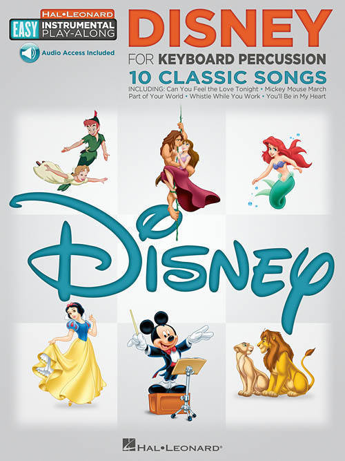 Disney For Keyboard Percussion-Easy Instrumental Play-Along - Book/On-line Audio Tracks