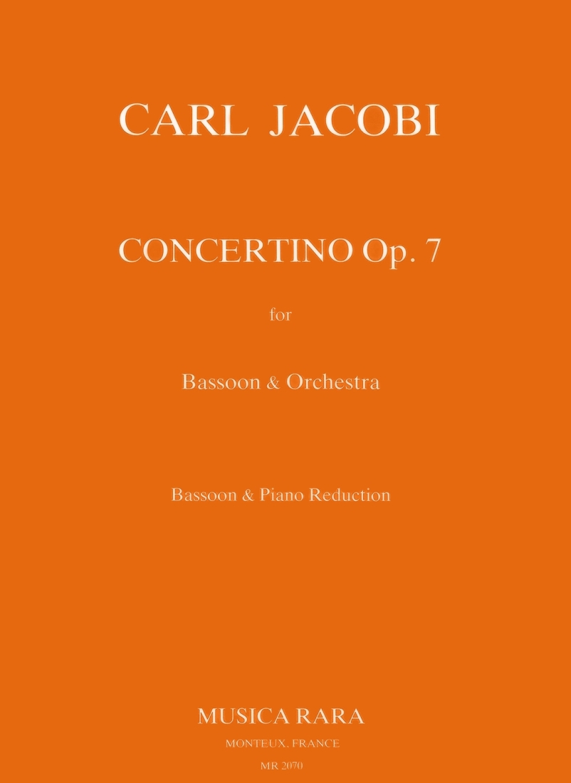 Concertino, Op. 7 - Jacobi/Martin - Bassoon/Piano - Book