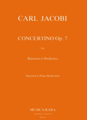 Musica Rara - Concertino, Op. 7 - Jacobi/Martin - Bassoon/Piano - Book