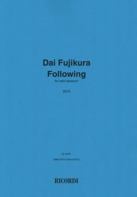Ricordi - Following - Fujikura - Bassoon - Book
