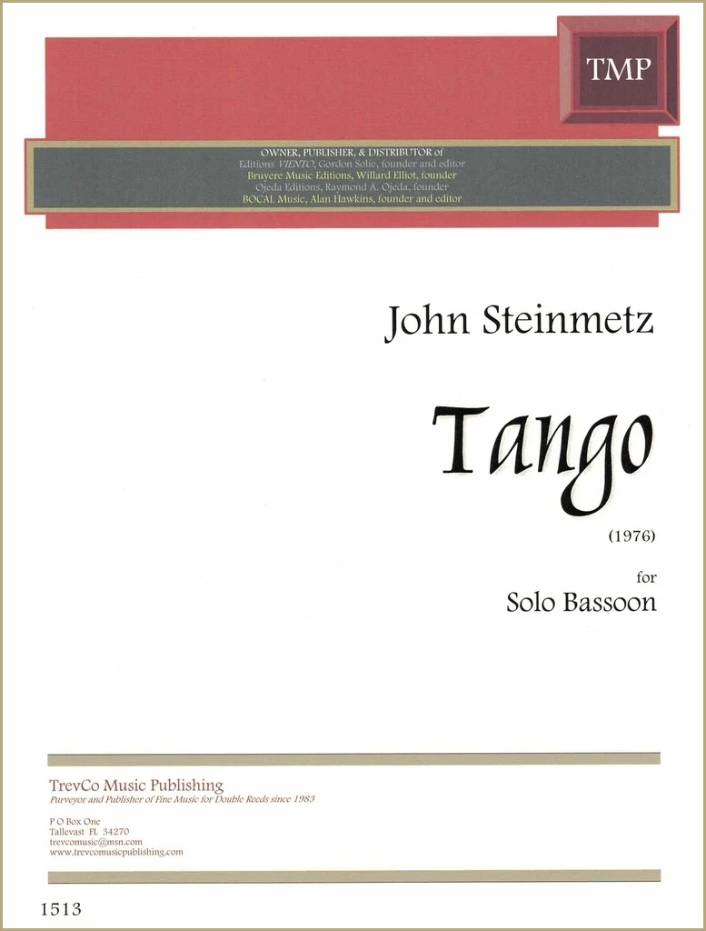 Tango - Steinmetz - Solo Bassoon - Book