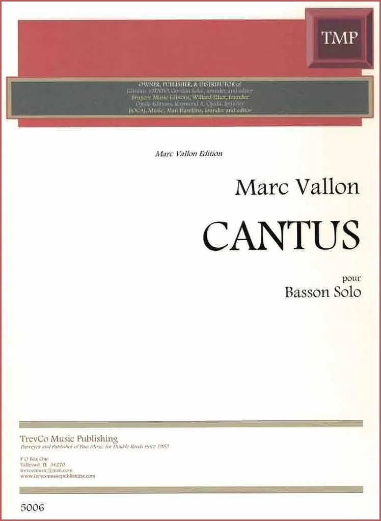Cantus - Vallon - Bassoon - Book