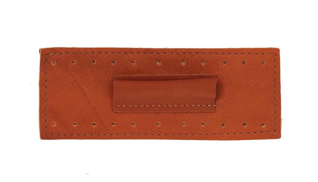 Universal Leather Trombone Straight Tube Neck Guard - Brown