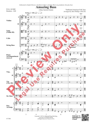 Amazing Bass: A Bass Section Feature - Traditional/Phillips - String Orchestra - Gr. 1.5