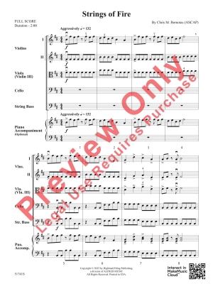 Strings of Fire - Bernotas - String Orchestra - Gr. 1.5