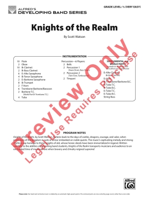 Knights of the Realm - Watson - Concert Band - Gr. 0.5