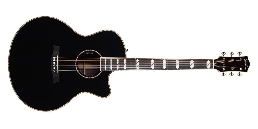 Connaisseur Mini-Jumbo Rosewood Acoustic Guitar - Black