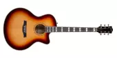 Godin Guitars - Connaisseur Mini-Jumbo Mahogany Acoustic Guitar - Sunset Burst