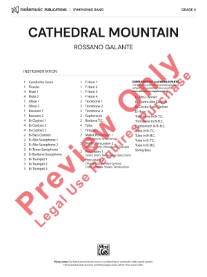 Cathedral Mountain - Galante - Concert Band - Gr. 4