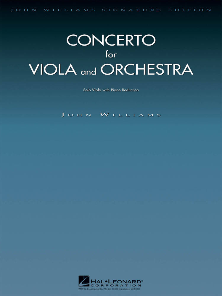 Concerto For Viola & Orchestra - Williams - Viola/Piano Reduction