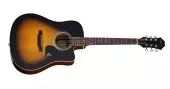 Epiphone - Songmaker Deluxe FT-100 CE Acoustic\/Electric Guitar - Vintage Sunburst