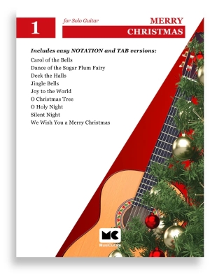 MusiCurate - Merry Christmas for Solo Guitar, Level 1 - Classical Guitar - Book