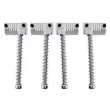 All Parts - Badass Grooved Bass Bridge Saddles - Chrome
