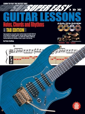 Koala Music Publications - Super Easy Guitar Lessons--Notes, Chords & Rhythms with TAB: Teach Yourself How to Play Guitar - Gelling - Book/Media
