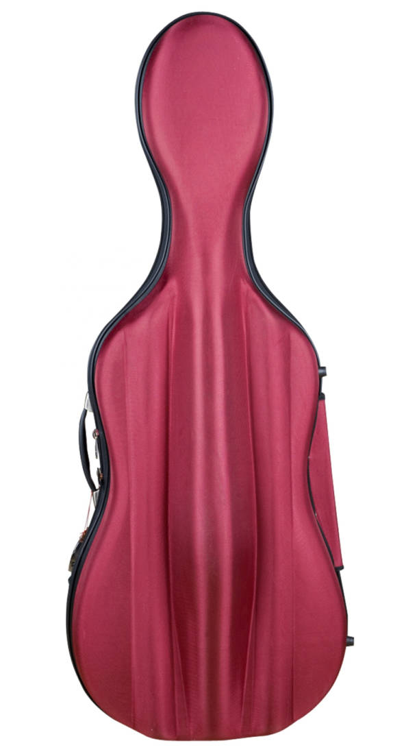 3/4 ABS Cello Case with Wheels - Red