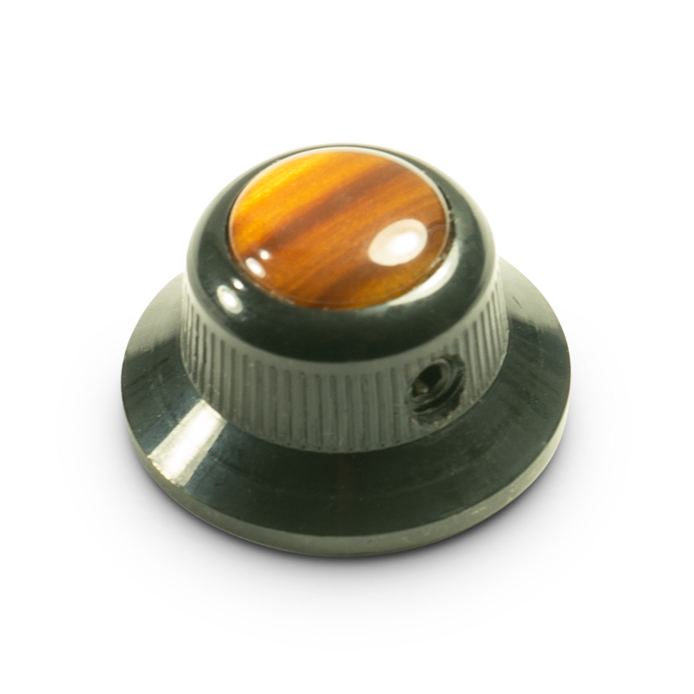 Q-Parts Knobs with Tortoise Inlay - UFO Black