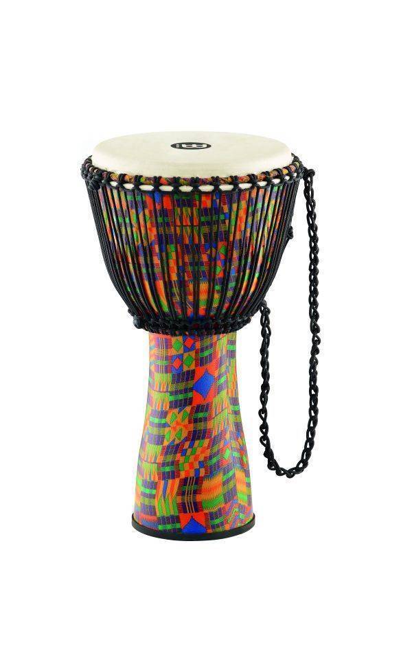 Meinl Fiberglass Rope Tuned Djembe 12 Inch, Goat Head, Kenyan Quilt