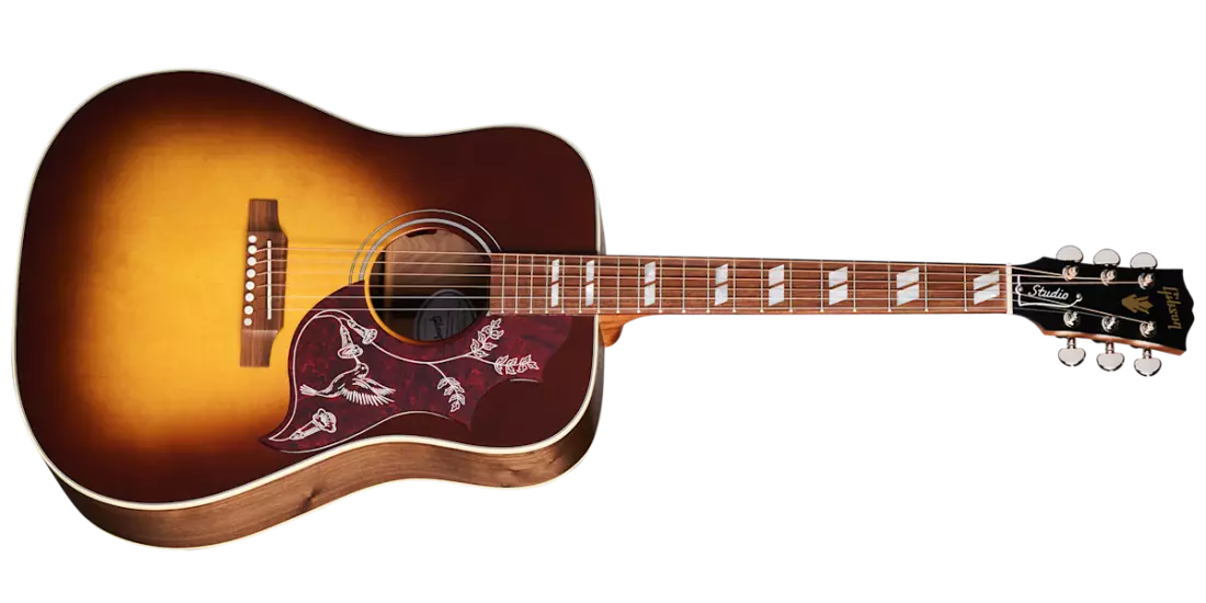 Hummingbird Studio Walnut Acoustic/Electric Guitar with Hardshell Case - Walnut Burst Gloss