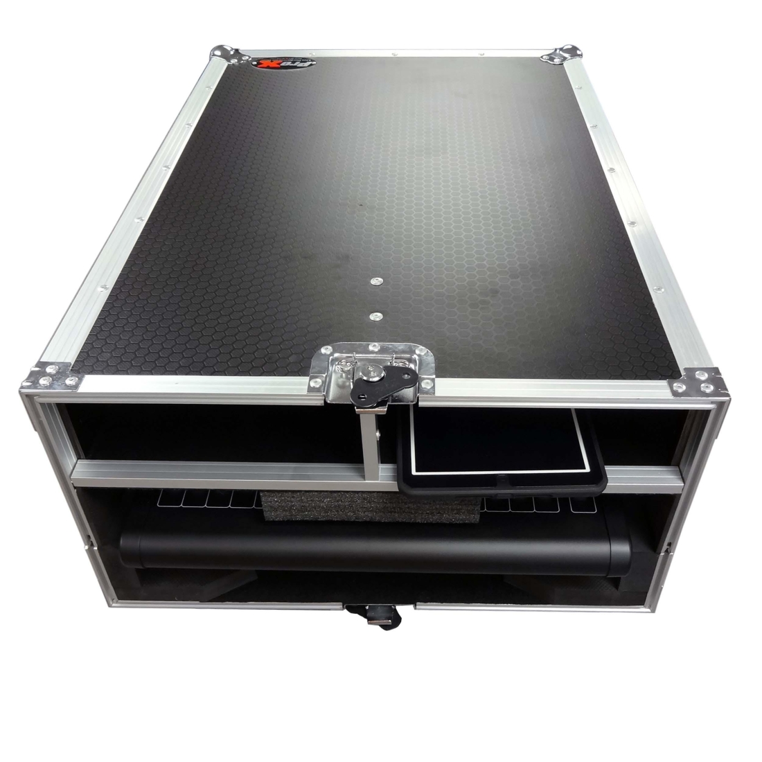 Digital Audio Mixer Flight Case for Midas M32R Console with Doghouse Compartment and Caster Wheels