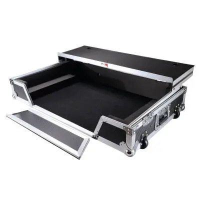 Flight Case For Pioneer XDJ-XZ DJ Controller with Laptop Shelf 1U Rack Space and Wheels