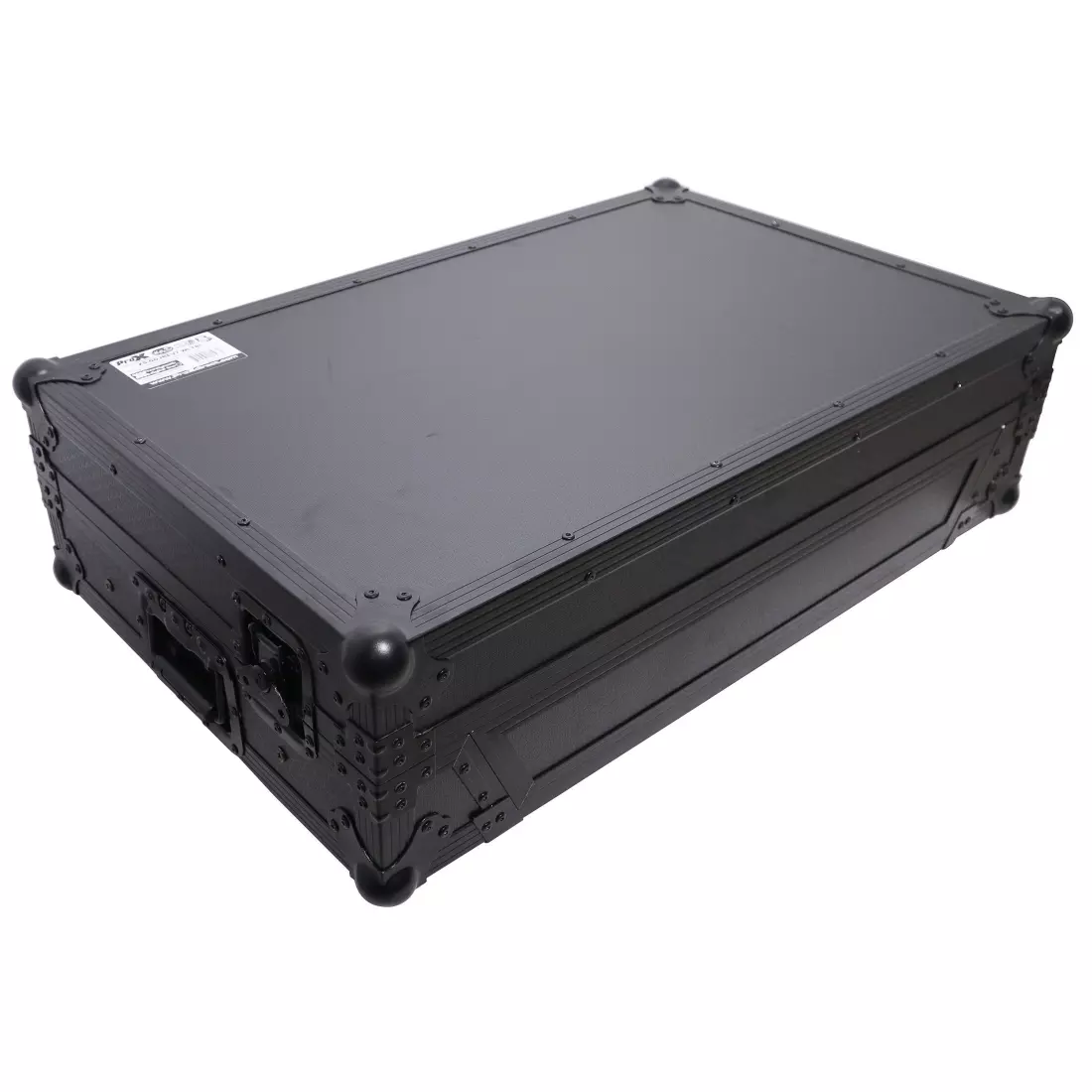 Flight Case for Pioneer DDJ-REV7 DJ Controller with Laptop Shelf Wheels and 1U Rackspace - Black Finish