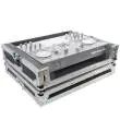 Flight Travel Case for Denon DJ Prime Go Digital Controller - Silver On Black