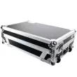 ProX - Flight Case For Pioneer DDJ-800 Digital Controller with Sliding Laptop Shelf - Silver on Black