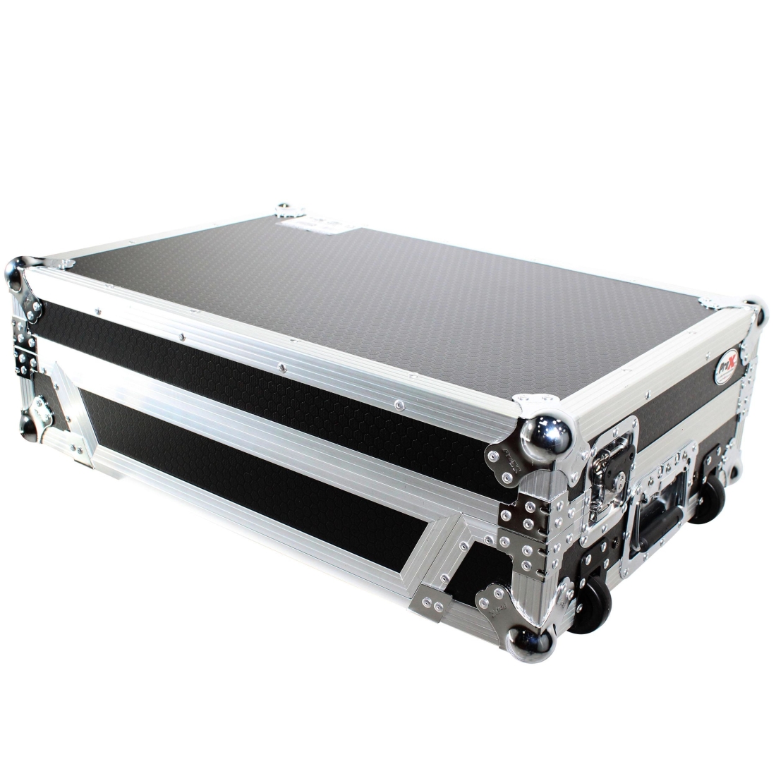 Flight Case For Pioneer DDJ-800 Digital Controller with Sliding Laptop Shelf - Silver on Black