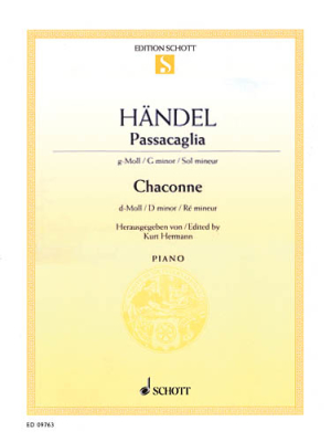 Schott - Passacaglia in G Minor and Chaconne in D Minor - Handel/Hermann - Piano - Sheet Music