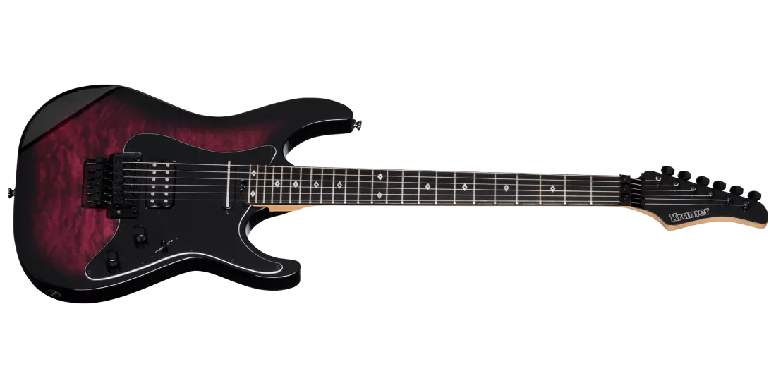 Volante Quilt HSFR Electric Guitar with Gigbag - Magenta Burst
