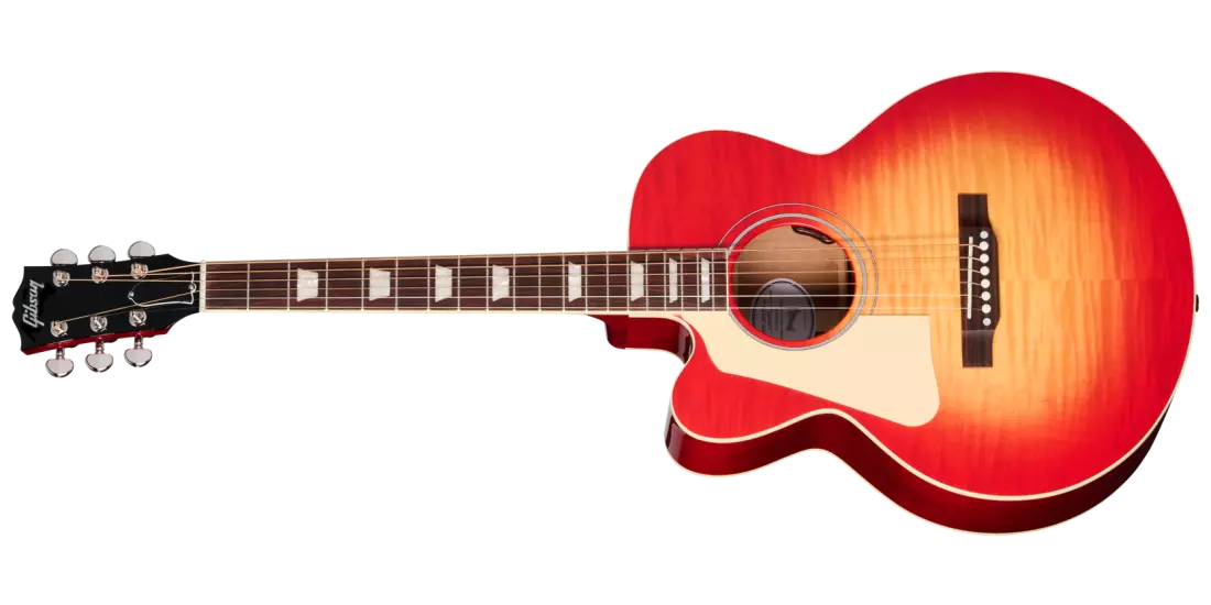 Les Paul Parlor Acoustic/Electric Guitar with Hardshell Case - Vintage Cherry Sunburst (Left Handed)