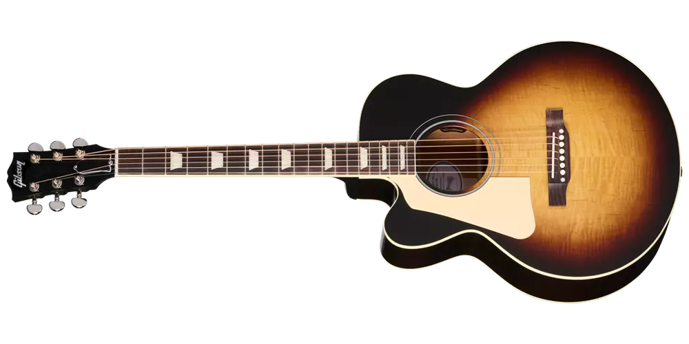 Les Paul Parlor Acoustic/Electric Guitar with Hardshell Case - Vintage Sunburst (Left Handed)