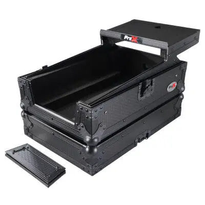 ProX - Road Case With Laptop Shelf for Rane Seventy-Two 72 and Rane Seventy - Black on Black